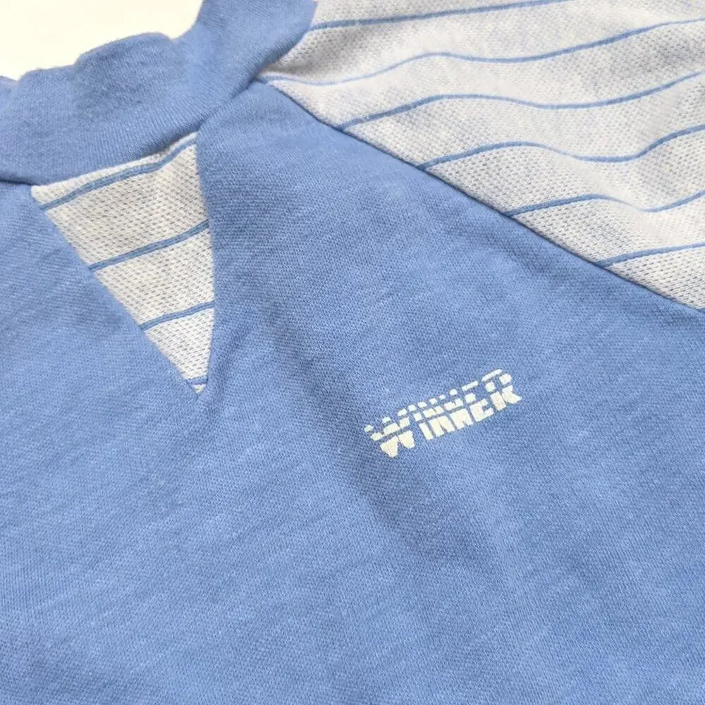 Vintage Names T-Shirt Baby Boys Size 12-18m Ringer Tee Blue 'winner'